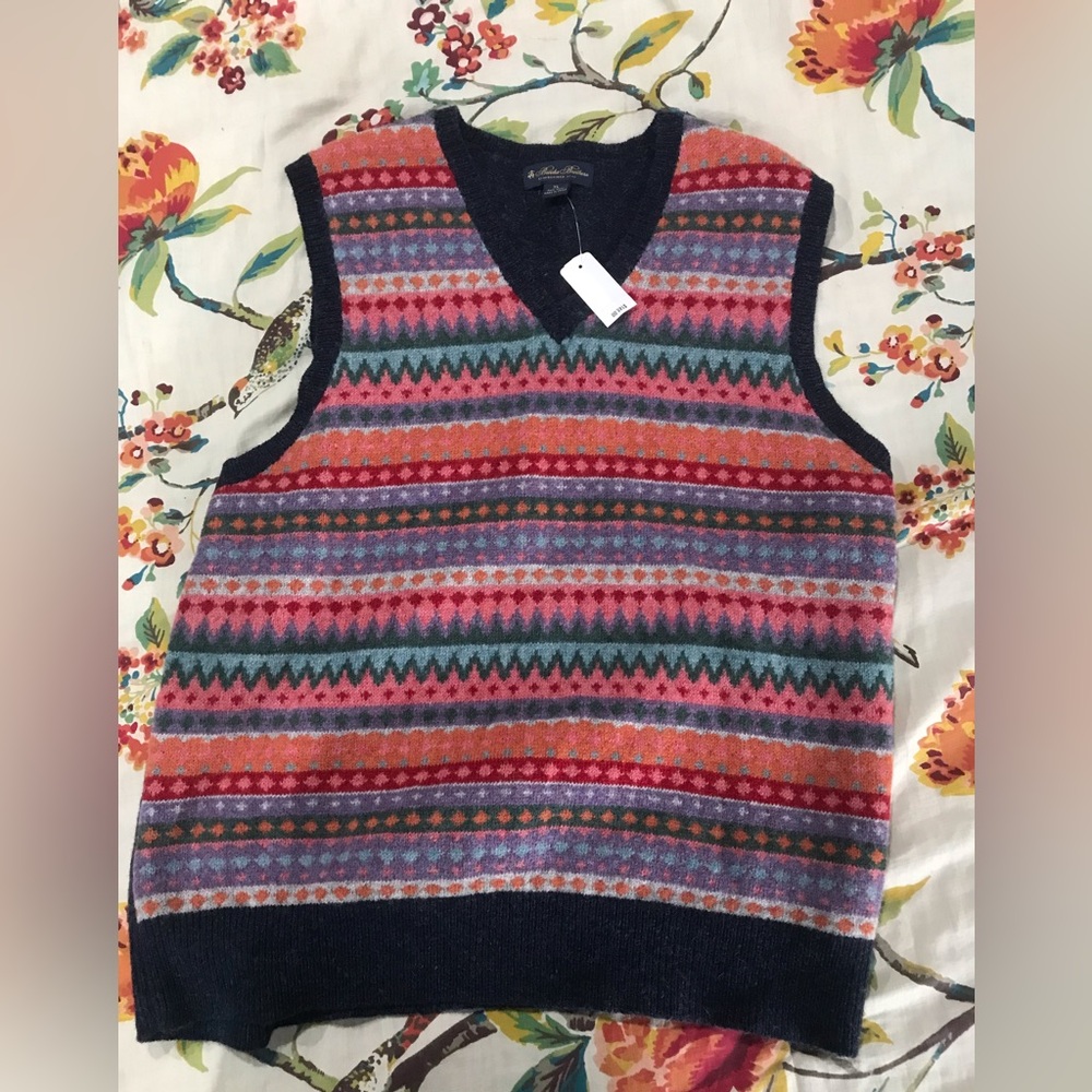 NWT Brooks Brothers Men’s Fair Isle Sweater Vest